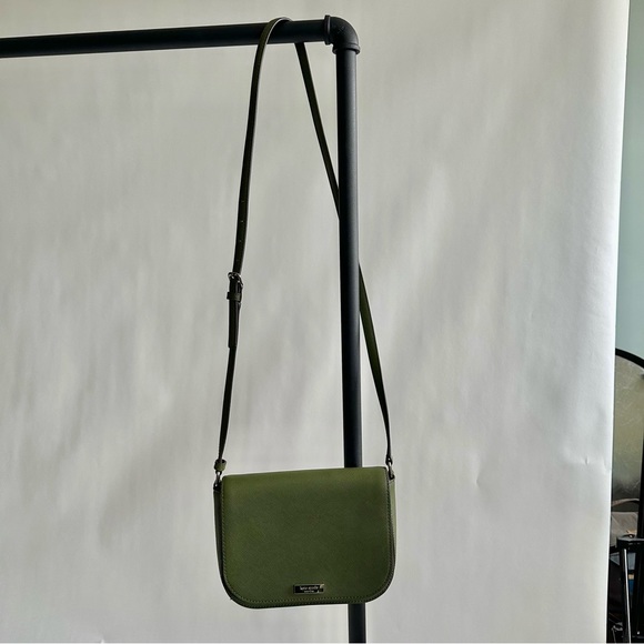 Kate Spade Olive Green Saffiano Leather Flap Crossbody Bag - Picture 2 of 9